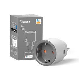 SONOFF S60TPF Smart Wlan Steckdose 16A 4000W, Smart Stecker mit Strommessung, Überlastschutz, Sprachsteuerung, Kompatibel mit Alexa/Google Home (2.4G WiFi)