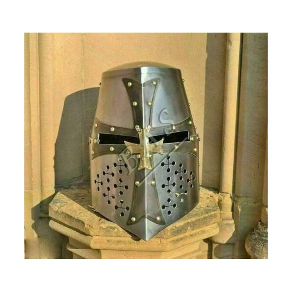 Crusader Knight Templar Sugar Loaf Armour's Helmet- Medieval Wearable Helmet