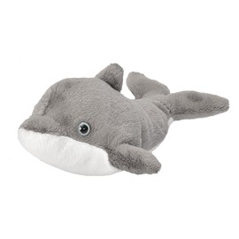 Wild Republic Pocketkins Eco Dolphin, Stuffed Animal, 5 Inches, Plush Toy, Made from Recycled Materials, Eco Friendly
