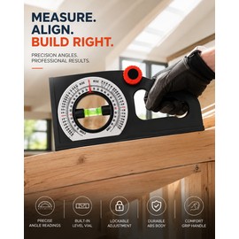 Slope Inclinometer for Engineering Measurement – Portable Angle Gauge with Magnetic Base for Construction and Field Work