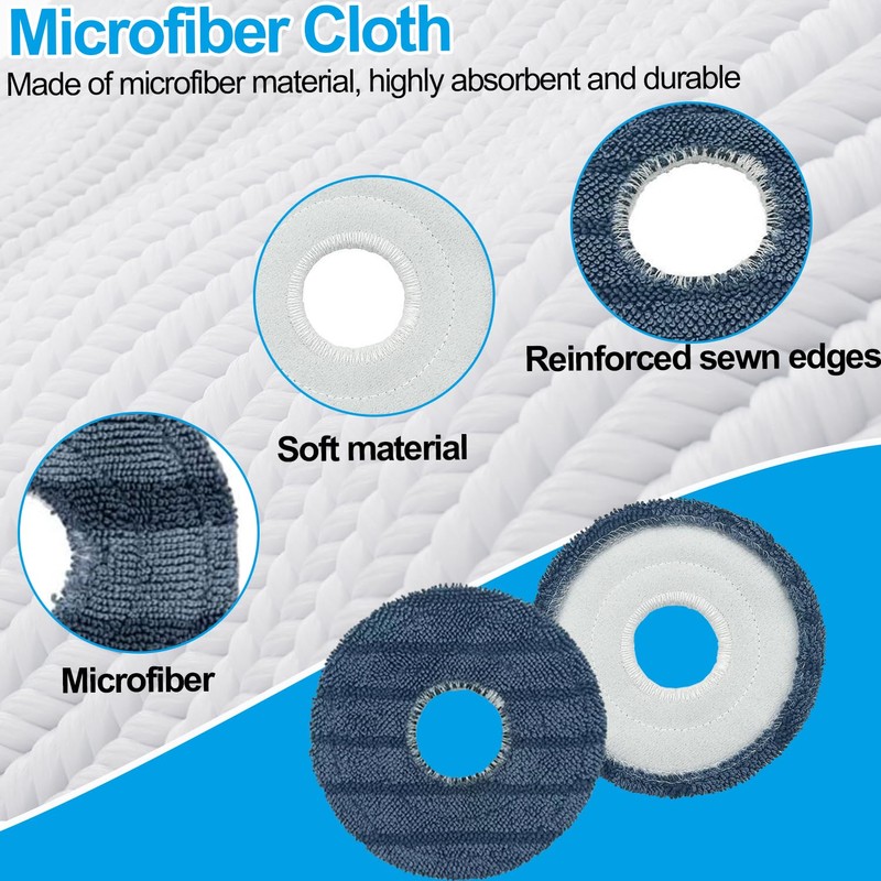 6 Pack Reusable Mop Pads Compatible with Eufy Omni C20