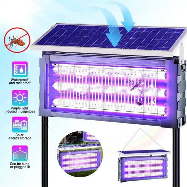 Unbranded Solar Bug Zapper Outdoor, Mosquito Zapper Waterproof Electric Fly