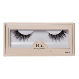 House of Lashes Iconic Lite Demi Faux Mink 3D Fiber Lashes, Cat-Eye Look, Cruelty-Free, Reusable up to 15+ Times, Cotton Blend Band