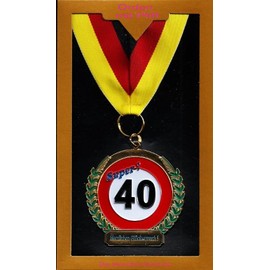 40th Birthday Gift Idea Colourful 6.5 cm