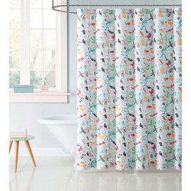 My World SC2328AQ-6200 - Cortina de Ducha, Multicolor/fantasía (Animal Alphabet), 72 Inch x 72 Inch, 1