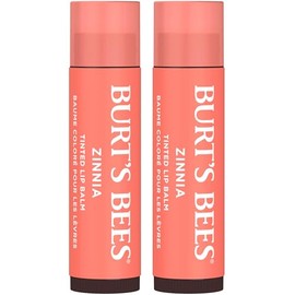 Burt's Bees Bálsamo labial con tinte de larga duración de 2 en 1 con fórmula de bálsamo tintado en dúo, color infundido con manteca de karité profundamente hidratante para un acabado natural y