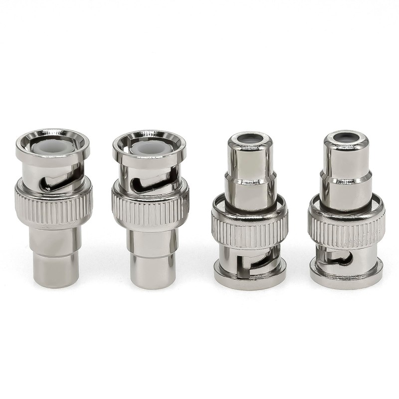4pcs BNC Male to RCA Female Coaxial Adapter BNC RCA