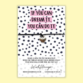 WishStrings, Dream it, Do irt - Positive Quote Bracelet – Beautiful String Bracelets with Tibetan Charm – Make a Wish Best Friend Bracelet – Hand Strung and Knotted Bracelet – Sentimental Jewellery