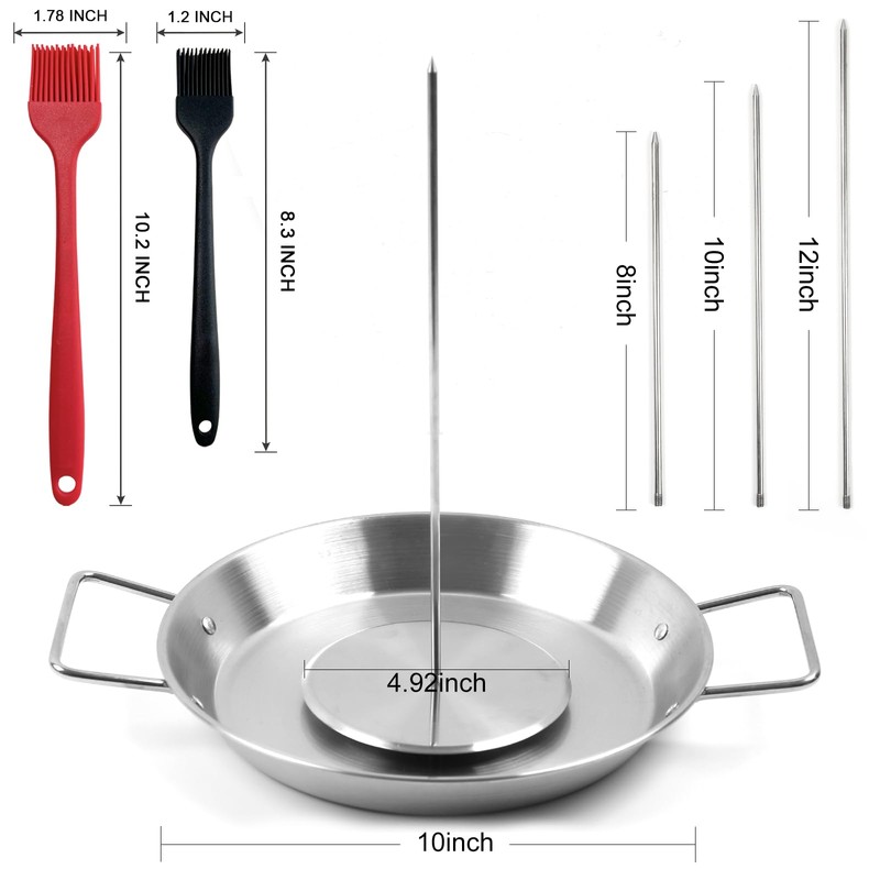 Fengzhe Al Pastor Skewer for Grill：Stainless Steel Vertical Skewer, Brazilian
