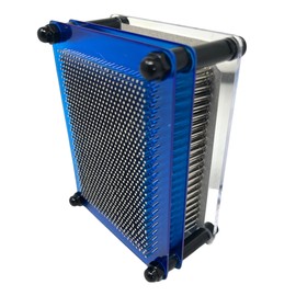 Warm Fuzzy Toys 5”L x 4”W x 2.5”H Metal Silver Pin Art - Moveable Metal Pins to Create 3D Images - Inspire Imagination - Innovative Boundless Creativity for Children & Adults Learning Gift