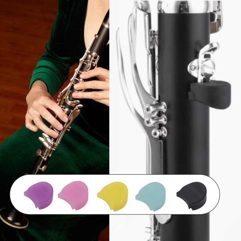 Soundspire 5-Pack Thumb Rest Cushion, 5-Color Clarinet/Oboe Protector, Universal Fit