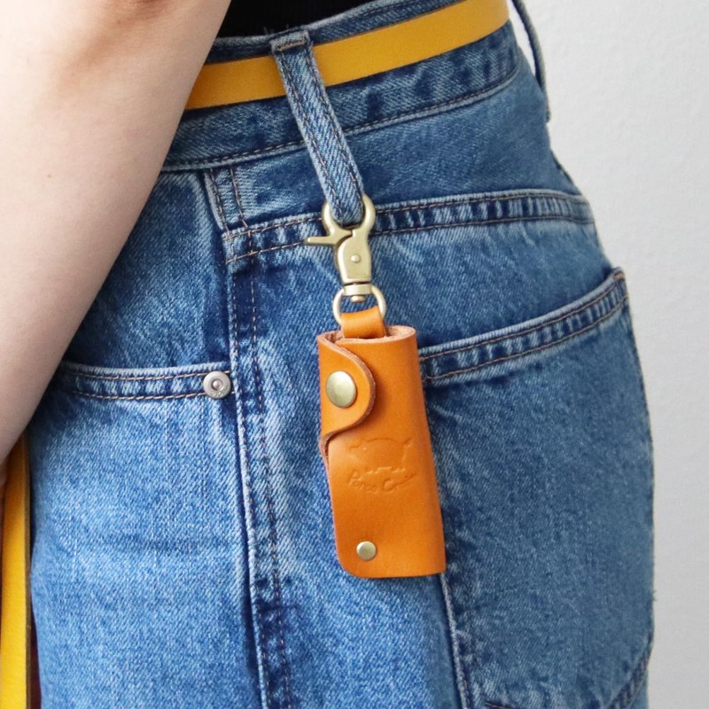 Polcolosso Compact Key Case, Original Tochigi Leather, Made in Japan,
