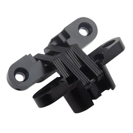 2 Pack Hidden Door Hinges LISHAN Strong and Durable with 180 Degree Opening Angle Easy to Install Made of Thickened Zinc Alloy Ideal for Kitchen Cabinet Secret Doors and Bathroom (Black)