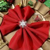 EBOOT 16 PCS Christmas Napkins and Ring Set 8 PCS
