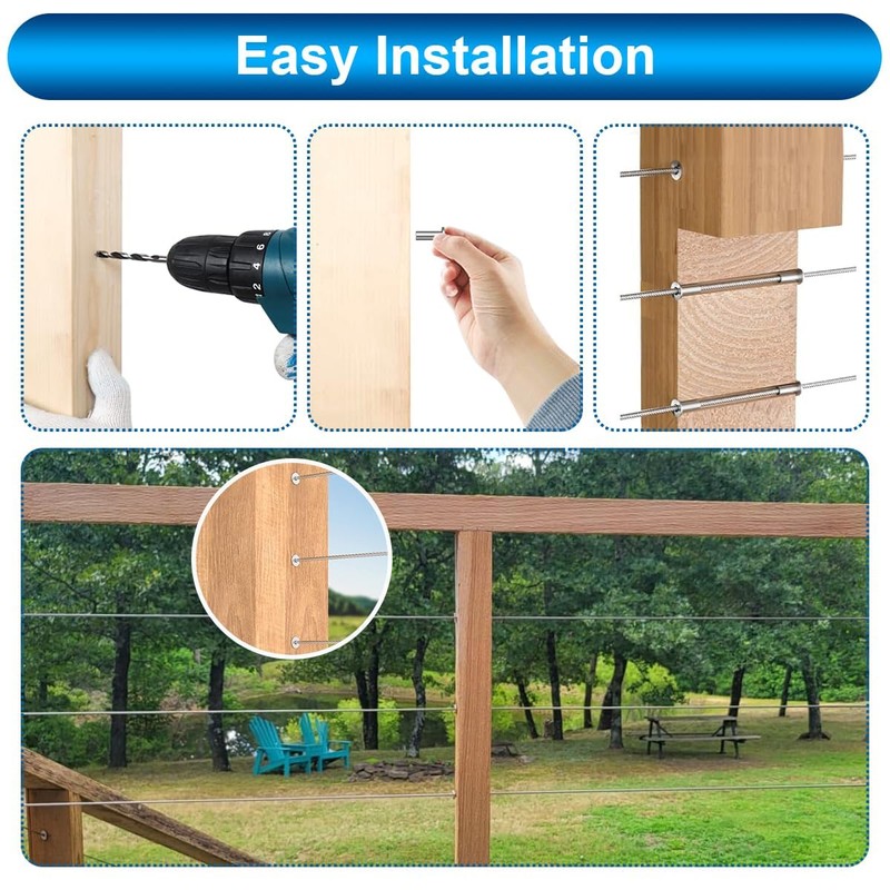 TooTaci 100 Packs T316 Stainless Steel Protector Sleeves Inner Thickened