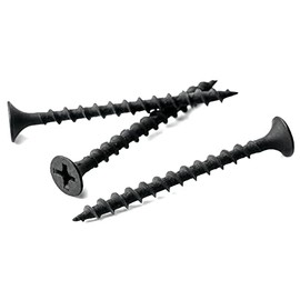 3.5mm x 45mm Black Phosphate Phillips Countersunk Drywall Screws Plasterboard Wood Screw Bugle Head (Pack of 100)