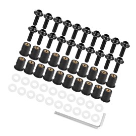 Motoforti 20pcs M5 5mm Motorcycle Windscreen Screw Fairing Bolt Screw Black Long-lasting