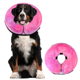 Dog Cone, Y-blue Dog Cone Collar Inflatable Dog Neck Collar Recovery E-Collar Alternative, Dog Donut Collar After Surgery for Dogs and Cats(Rose Purple, XL)