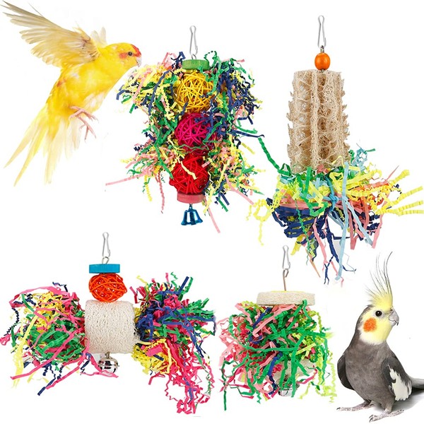 Bird Toys Bird Shredding Foraging Toys Parakeet Toy Chewing Hanging