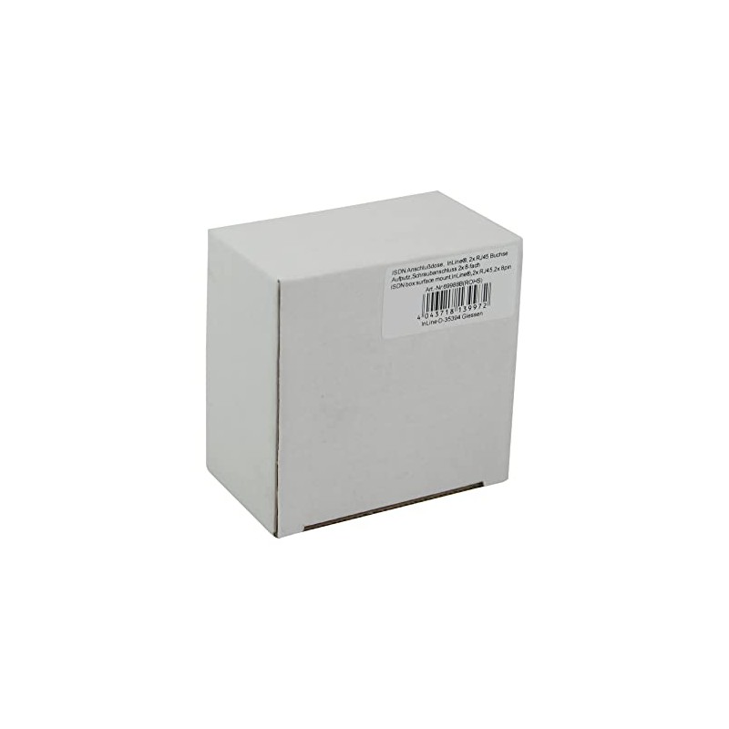InLine 69988B ISDN Junction Box, 2x RJ45 Sockets, Surface-Mounted, Screw