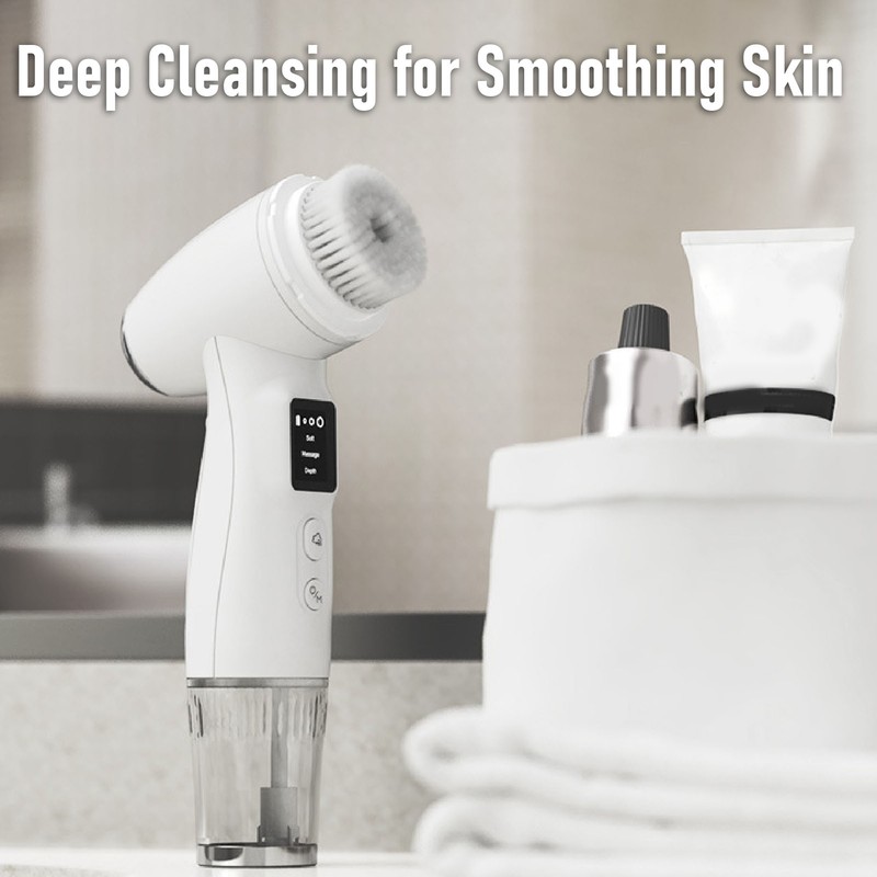 Handheld Facial Cleansing Brush IPX5 Waterproof Automatic Foaming Electric Facial