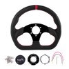 RASTP Racing Steering Wheel,12.6”/320mm Genuine Leather 6 Bolts Steering Wheel