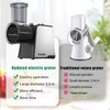 5-In-1 Electric Cheese Grater,300W Salad Maker,Electric Grater for Block Cheese,Kitchen