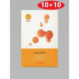 The Saem [Moda Outlet][The Saem] 10+10 US Ulsan Branch 10+10 Bio Solution Elasticity Collagen Mask Sheet 20g / [모다아울렛][더샘]10+10 US 울산점 10+10 바이오 솔루션 탄력 콜라겐 마스크 시트 20g