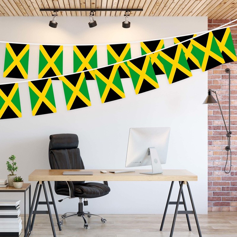 UD_G128 Jamaica 8.2 X 5.5 Inch Bunting Banner Flag 150D