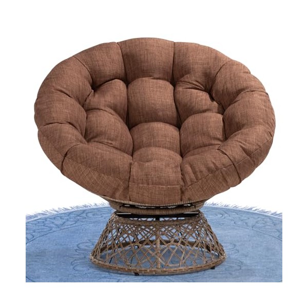 Bme Cinnamon Mocha - Brown Base 40" Ergonomic Wicker Papasan