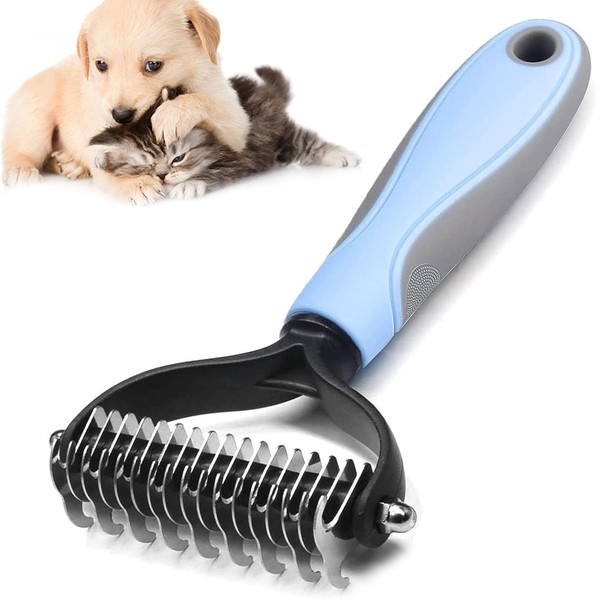 Double Sided Deshedding Comb Dog Brushes Shedding Hair Pet Grooming