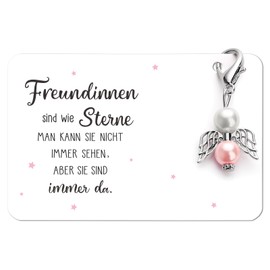 BOOMTOP Guardian Angel Keyring Girlfriends Gift Lucky Charm Angel Best Friend Gift Best Friend for Christmas Advent Calendar Filling Farewell Gift Colleague, Girlfriends.