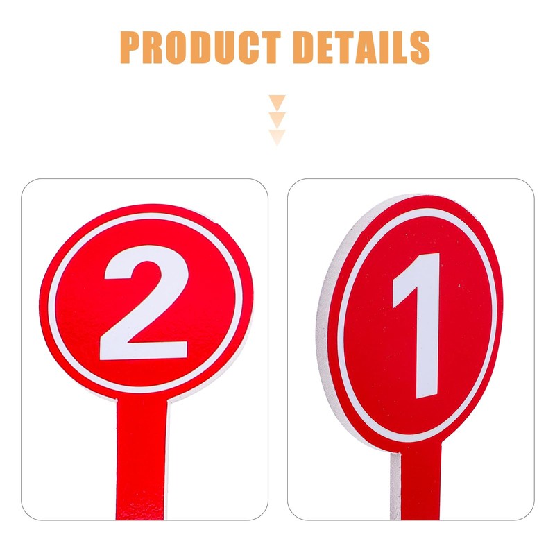 LALAFINA 10pcs Score Paddles for Party Handheld Number Paddles Scoreboard
