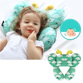 HAOZAIKEJI Infant Butterfly Stroller Pillow Baby Pushchair Neck Pillow Kid Car Seat Travel Head Cushion Boy Girl Sleep Neck Support