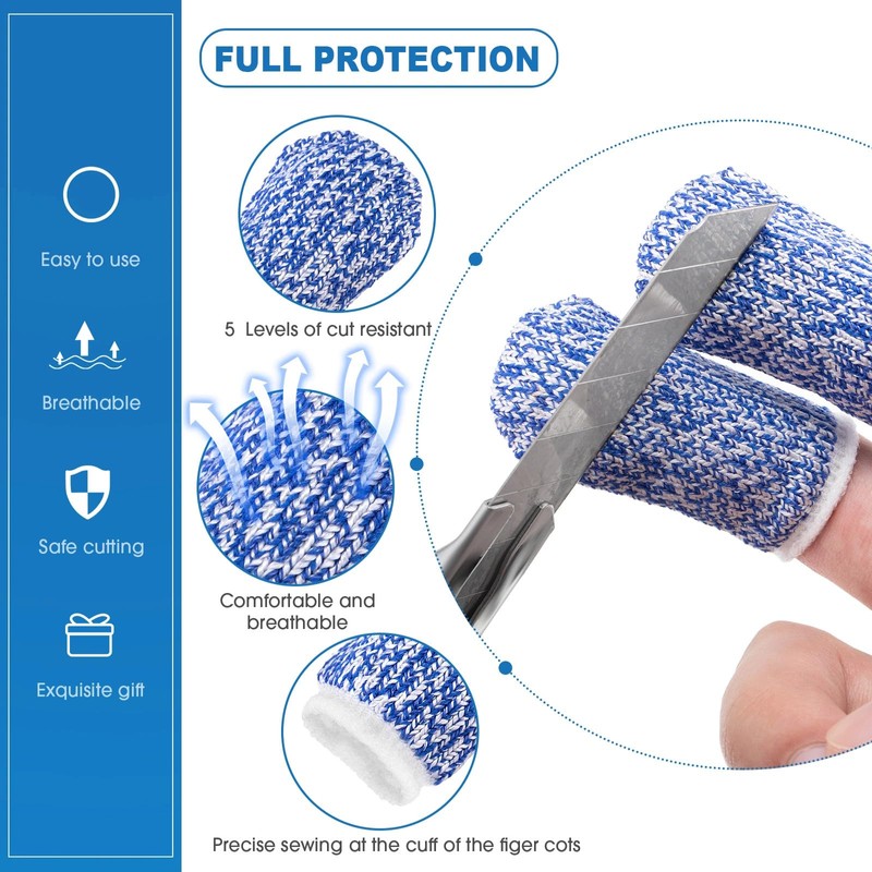 11 Pieces Finger Guard Set for Cutting Include 4 Stainless