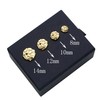 14k Gold Round Rough Textured Cookie Nugget Stud Earrings For
