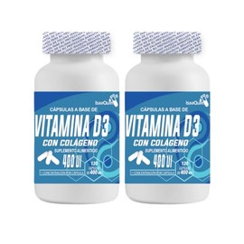 IsaaQuim Duo de Vitamina D3 400 Ui & Colageno Ui 120 Capsulas de 400 Mg