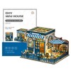 DIY Miniature House Kit, 3D Wooden Puzzle Seaside Coffee Shop