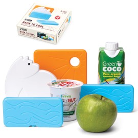 Monkey Business Back To Cool Ice Pack Set, 4 Reusable Ice Packs for Lunch Boxes and Cool Bags, Colourful Refill Ice Packs (Polar Bear Set)