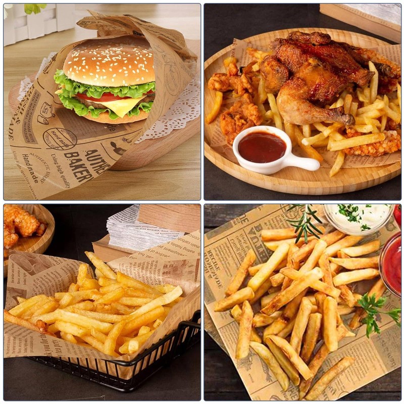 100 Eco-Friendly Greaseproof Paper Sheets, Oil Proof Papers Waterproof Tear