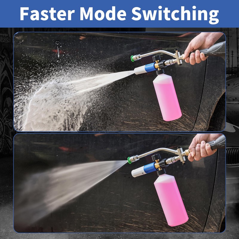 FENG PAI Pressure Washer Foam Cannon with Dual Connector Accessory