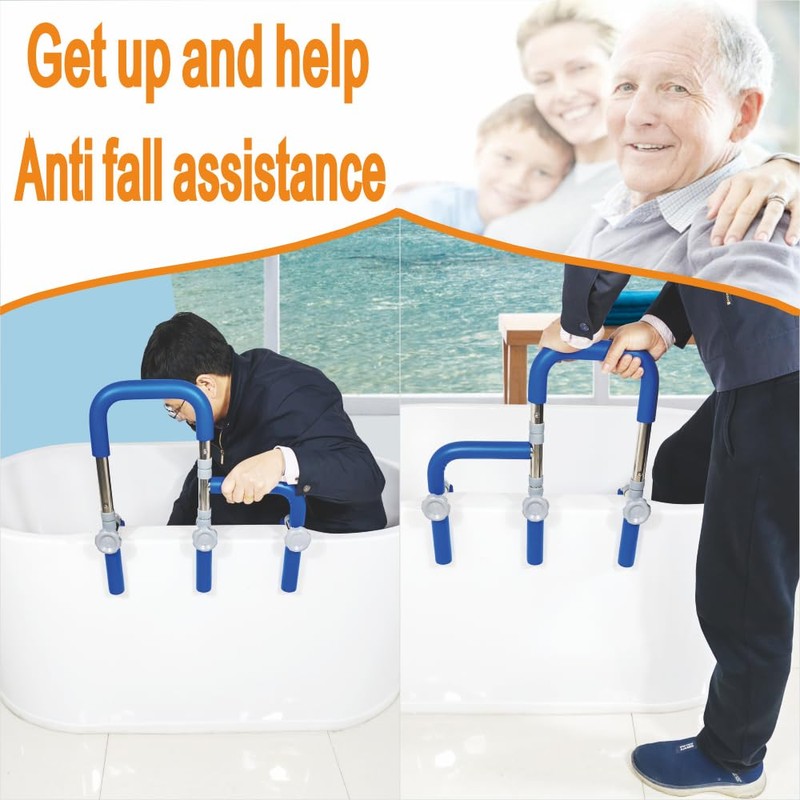304 Stainless Steel Grab Bars for Bathtubs and Showers, Adjustable