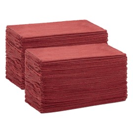 Arkwright Multipurpose Shop Towels - (Bulk Pack of 100) Absorbent & Quick Drying 100% Cotton Cleaning Shop Rags for Mechanic, Automotive, Restaurant, and Housekeeping, 12x14 in, Red