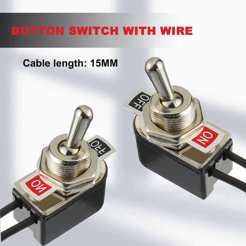 Heavy Duty Toggle Switch SPST 2 Pin ON/Off Rocker Toggle