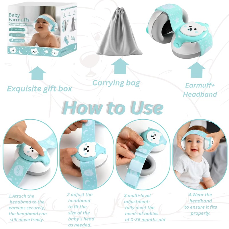 Hcol Baby Earmuffs (GREEN)