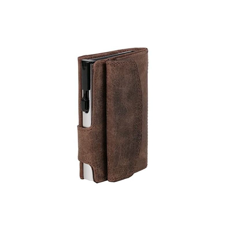 ClickSafe® Credit Card Holder with Coin Compartment and Note Compartment