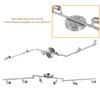 AIBOO 6-Light Adjustable Dimmable Track Lighting Kit, Flexible Foldable Arms,Satin