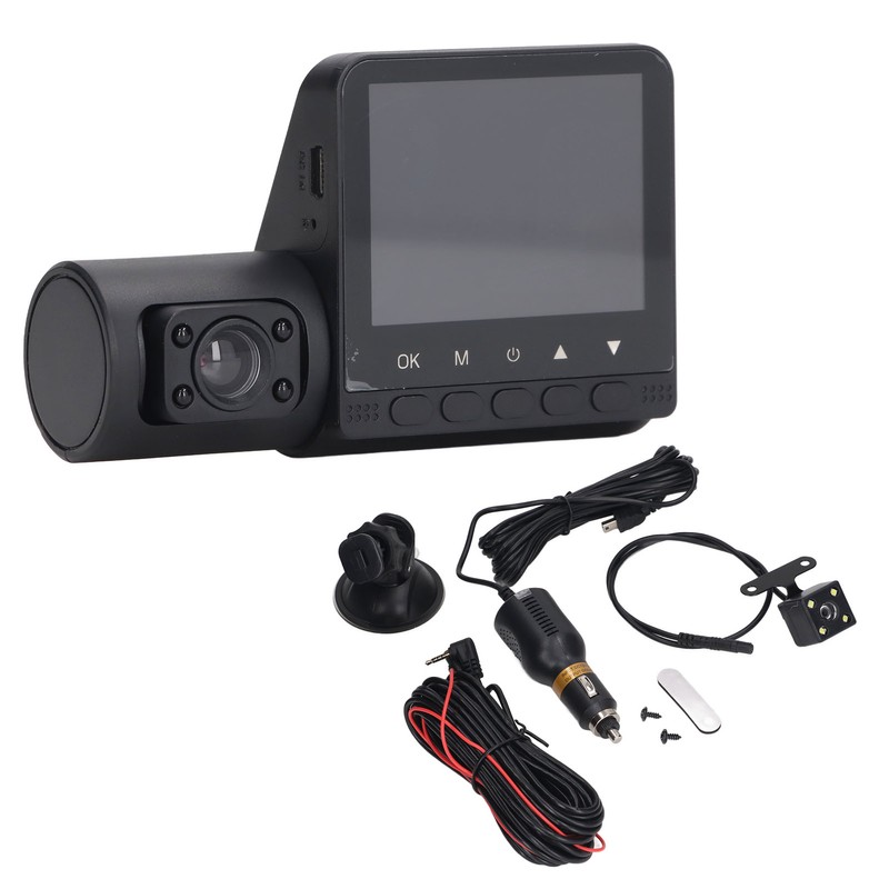 2.4 Inch Screen Dashcam 3 Way HD 1080P Three Lens