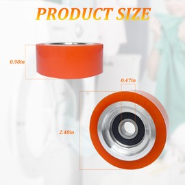 Roller and sealing kit 4-piece 70298701P Steel dryer support rolls Compatible with HUEBSCH Speed Queen IPSO Dryer Support Roller Bearing 70568201 AP6240652 70052601 70052601P