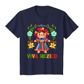 Kids Viva Mexico-Shirt Little Girls Kids Toddler Mexican Mexicana T-Shirt
